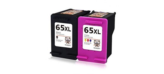 Complete set of 2 HP 65XL Remanufactured Inkjet Cartridges